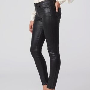 Paige Coated Jeans Size 29 Hoxton Ultra Skinny Ankle High Rise Grunge Bikercore